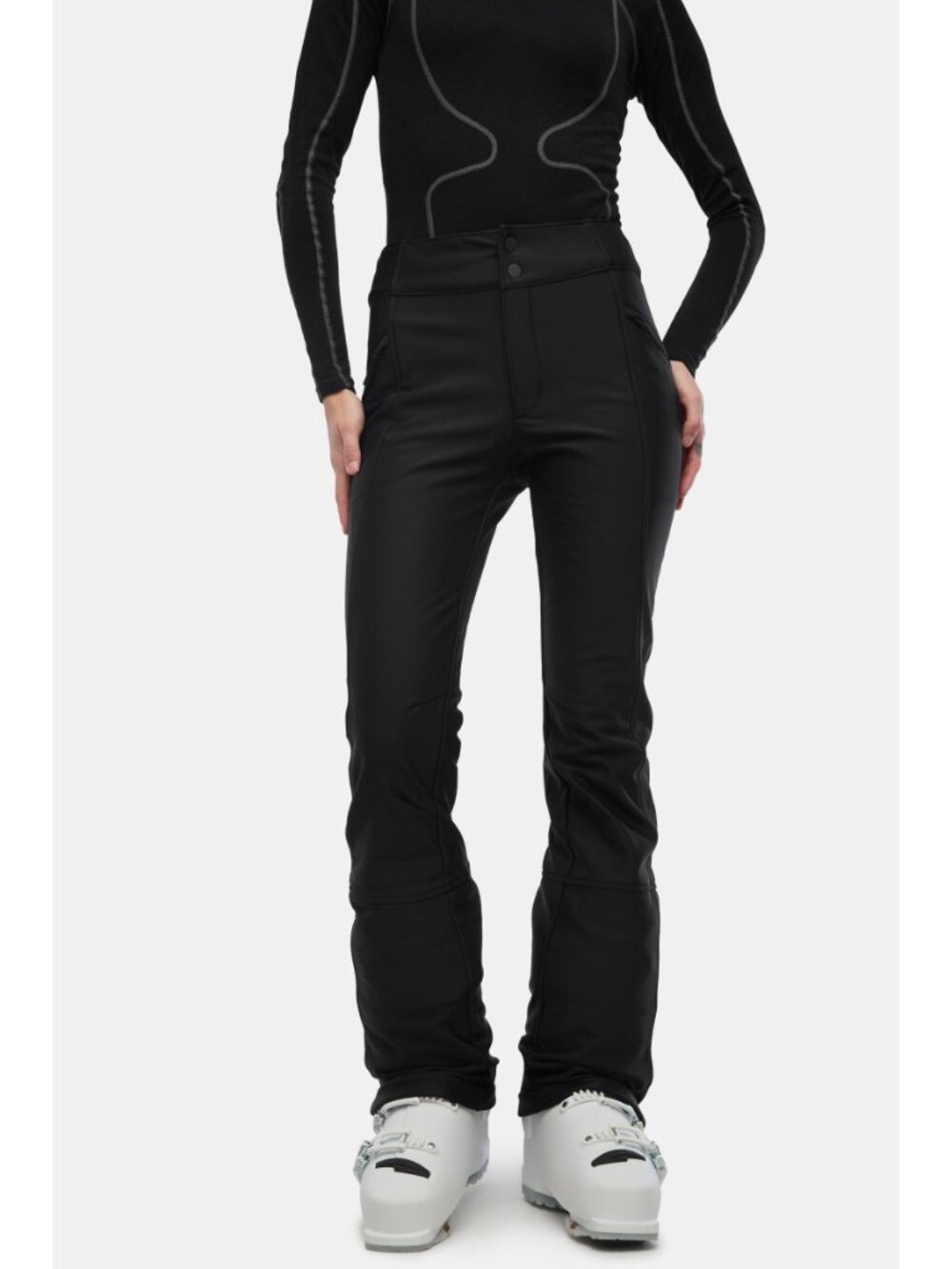 NWT HALFDAYS Emma Softshell Ski Pant Black Fleece Lined Snow Pants Size S